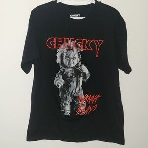 Universal City Child's Play Chucky Wanna Play Short Sleeve T-Shirt Men's Large